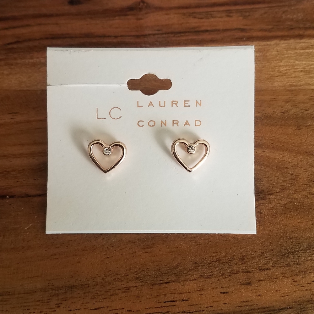 3 FOR $15!!! NEW LC stud heart earrings